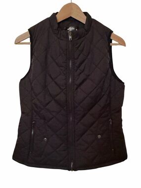 Argstar Vest Womens Size S Black Quilted Sleeveless Zip Pockets Hiking Gorpcore